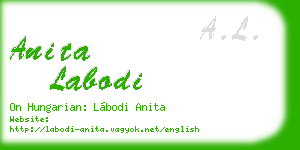 anita labodi business card